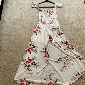 White floral dress